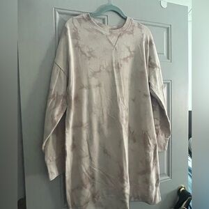 New Old Navy Sweatshirt Dress, Size XL, Color Pink Mauve Camo.